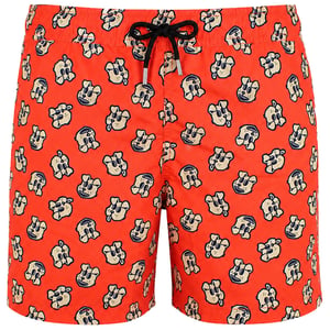 Happy Socks Doggo Mens Orange Swim Shorts