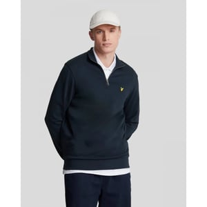 Lyle and Scott Ml2022vt loopback quarter zip dark navy heren sweat