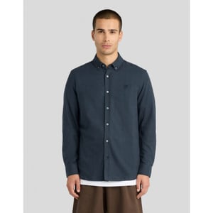 Lyle and Scott Lw2542v tonal plain flannel shirt overhemd