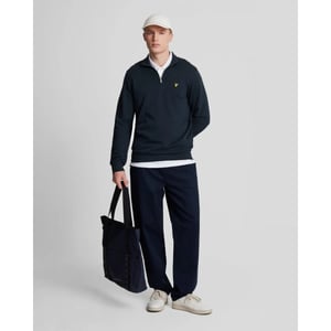 Lyle and Scott Ml2022vt loopback quarter zip dark navy heren sweat