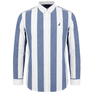 Nautica Inwood Mens Blue/White Shirt