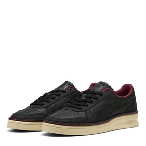 Women's Puma Indoor Regal Grace Low Top Trainers in Black-Canvas