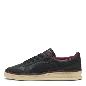 Women's Puma Indoor Regal Grace Low Top Trainers in Black-Canvas