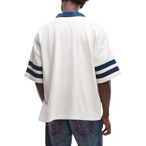 True Religion Mens Polo Shirts Oversized Contrast Collar Short Sleeve Sports Top