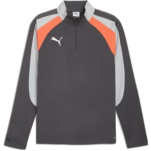 Men's Puma Individualliga Quarter Zip Drill Top in Shadow Gray