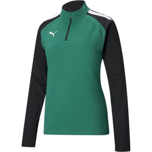 Women's Puma Teamliga Quarter Zip Top W Drill in Pepper Green