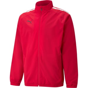 Men's Puma Teamliga Sideline Jacket Tracksuit Top in Red/White