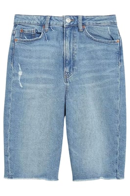 Denim Distressed Knee Shorts