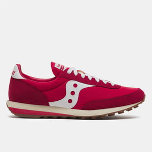 Saucony Unisex-sportschoenen van suède, maat 80 voor volwassenen (Rood, Wit)
