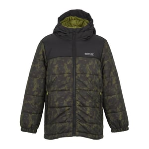 Regatta Kids Lofthouse Water-Repellent Zip Fastening black distress camo