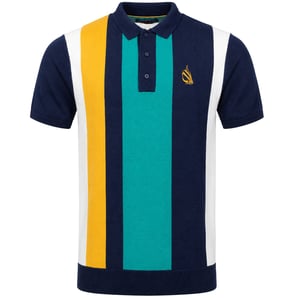 Nautica Hickory Knitwear Mens Multicolour Polo Shirt