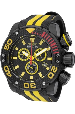 Invicta Sea Hunter 48990 Herenhorloge - Quartz Uurwerk - Roestvrij Staal met Zwarte Wijzerplaat - 52 mm