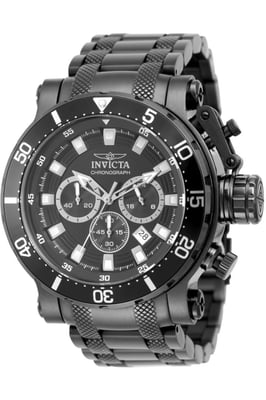 Invicta Coalition Forces 50767 Herenhorloge - Quartz Uurwerk - Roestvrij Staal met Zwarte Wijzerplaat - 52 mm
