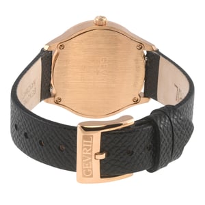 Gevril Women's Morcote Swiss Diamond Watch, 316L SS/IPRG Case, Black MOP, Black Handmade Italian Leather Strap