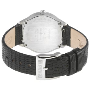 Gevril Women's Morcote Swiss Diamond Watch, 316L SS Case, White MOP, Black Handmade Italian Leather Strap
