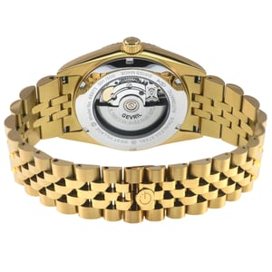 Gevril Men's Automatic West Village 316L Stainless Steel IPYG Case, Brown Tiger Eye Dial 316L Stainless Steel IPYG Bracelet.