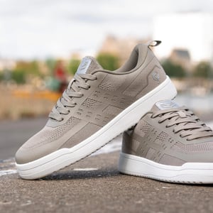 Q1905 Sneaker marken taupe/ wit