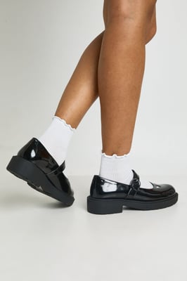 Cut Out Detail Chunky Mary Janes