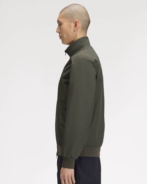 Long Sleeve Logo Detail Lightweight Jacket in Olive