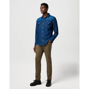Wrangler Larston heren slim-fit broek tarmac