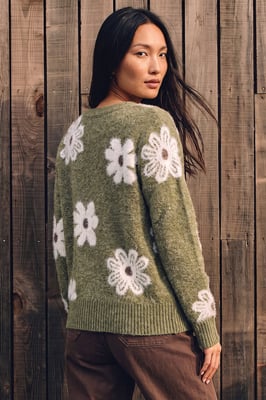 Fluffy Floral Cardigan