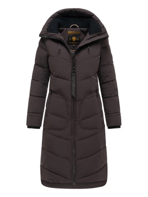 Marikoo dames winterjas Benikoo met capuchon & geribde kraag – warm en stijlvol