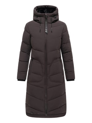 Marikoo dames winterjas Benikoo met capuchon & geribde kraag – warm en stijlvol