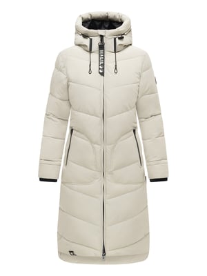 Marikoo dames winterjas Benikoo met capuchon & geribde kraag – warm en stijlvol