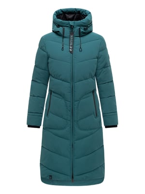 Marikoo dames winterjas Benikoo met capuchon & geribde kraag – warm en stijlvol