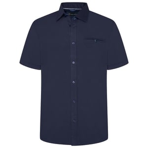 Kam Mens Plus Size Stretch Shirt Button Up Short Sleeve