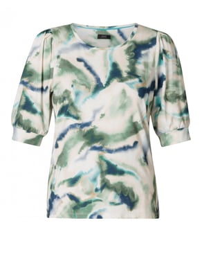 YEST CURVE Hanne Essential Tops - Mint/Multi-Colour