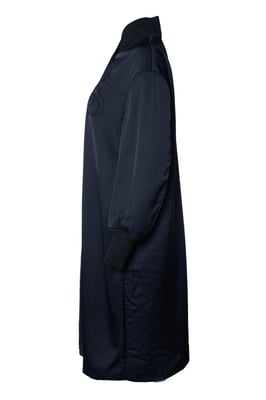 Jil Sander, blauwe lange bomber sportjas
