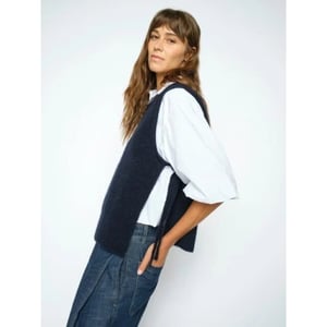 Mos Mosh 182760 468 mosmosh mmthora tie knit vest salute navy