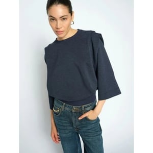 Mos Mosh 180790 468 mosmosh mmmae o-3/4 sleeve sweatshirt salute navy