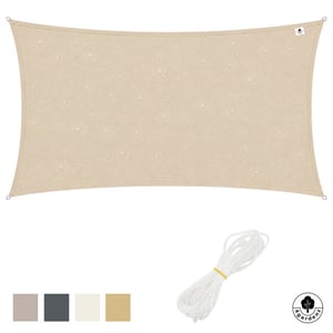 4gardenz Schaduwdoek waterafstotend rechthoek 3,5x4,5 mtr -