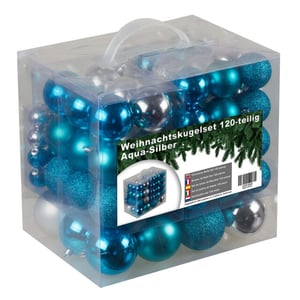 4seasonz ® kunststof kerstballen set 120 ballen /zilver
