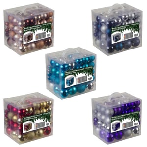 4seasonz ® kunststof kerstballen set 120 ballen /zilver