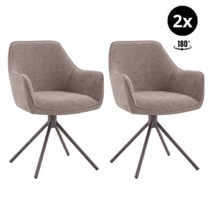 Multifurn Eetkamerstoel bo draaibaar (set van 2)