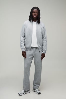 Regular Funnel Zip Through Sweatshirt and Straight Leg jogger