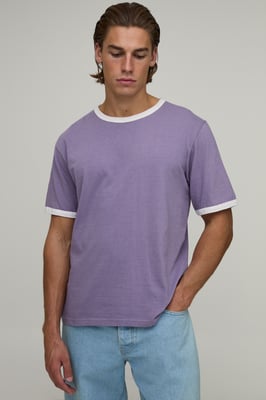 Regular Fit Vintage Wash Ringer T-Shirt