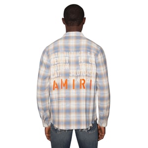 Amiri Ma Vintage Stencil Plaid Blauw