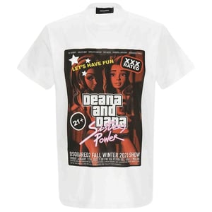 Dsquared2 Deana And Dana Graphic White T-shirt