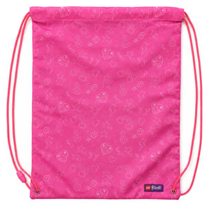 Lego Friends Emma and Chico Kids Pink Drawstring Bag