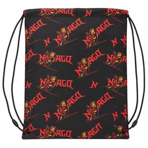 Lego Ninjago Kids Black/Red Drawstring Bag
