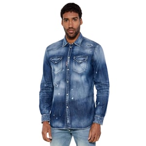 Dsquared2 Cool Guy Western Shirt Navy Blue