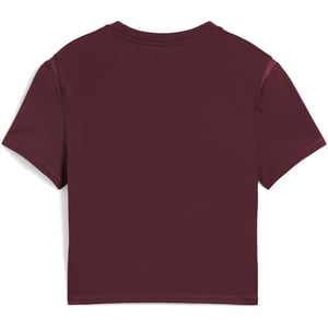 Women's Puma Shape Baby Tee Short Sleeve Performance Gym Top in Ruby Shimmer