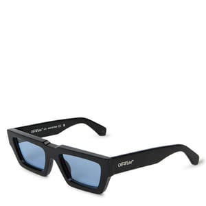 Accessories Off White Manchester 53 Rectangle Full Rim Sunglasses in Black/Blue