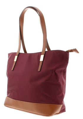 Womens Nylon Shoulder Bag Blair Zip Fastening burgundy