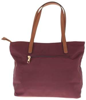 Womens Nylon Shoulder Bag Blair Zip Fastening burgundy