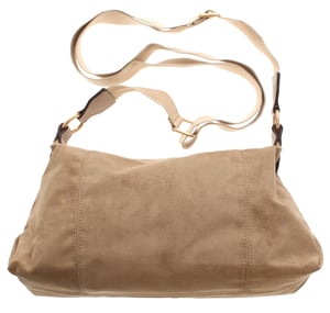 Womens Slouchy Shoulder Bag Holly Zip Fastening beige
